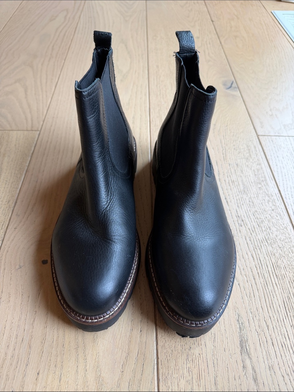 Caslon Women’s Black Leather Chelsea Boots - Water Resistant